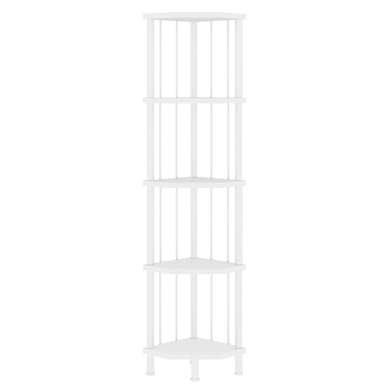 HOOBRO 5-Tier Corner Shelf Stand, Industrial 58.3" Corner Shelf, Corner Bookshelf Storage Stand, Tall Display Shelf Plant Stand for Small Space, Bathroom, Living Room Decor
