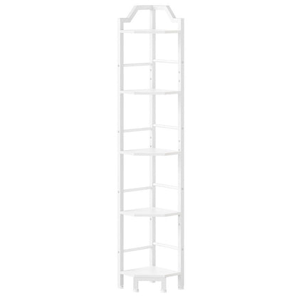 HOOBRO Corner Shelf, 5-Tier Corner Shelf Stand, Standing Display Shelf, Corner Bookcase Shelving, for Living Room, Bedroom, Study, Kitchen