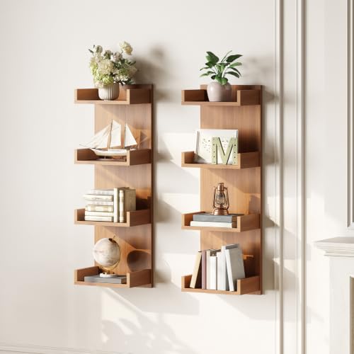HOOBRO Floating Wall Shelves with LED Lights
