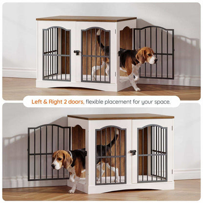 Exploded infographic showing interchangeable left and right side door opening direction installation options to fit your room layout.