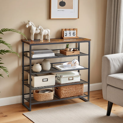 HOOBRO 5-Tier Adjustable Shoe Rack Holds 16-20 Pairs