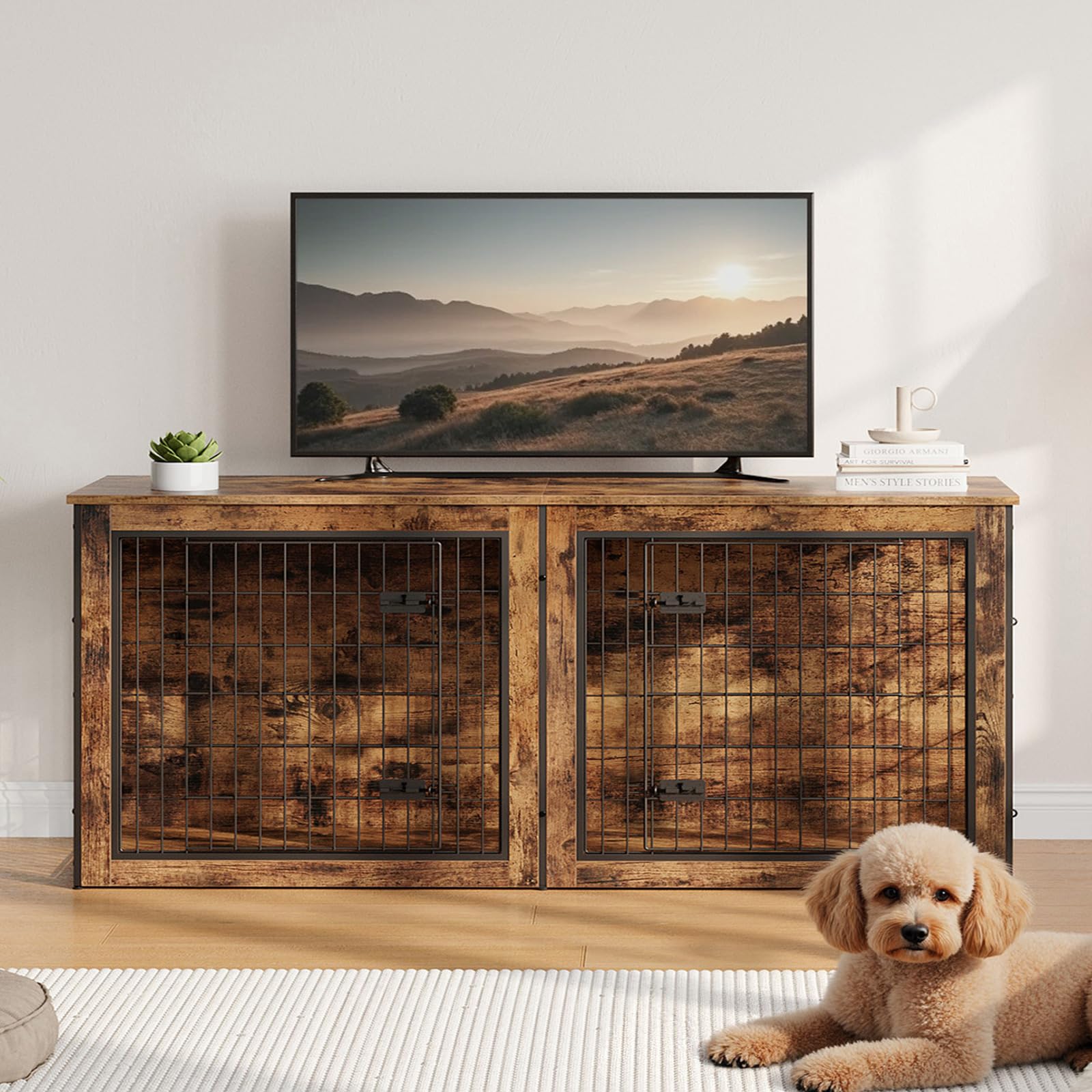 Double Dog Crate Furniture 63