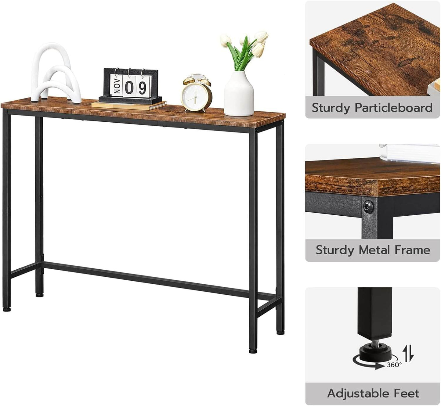 HOOBRO 39.4-inch Narrow Entryway Console Table