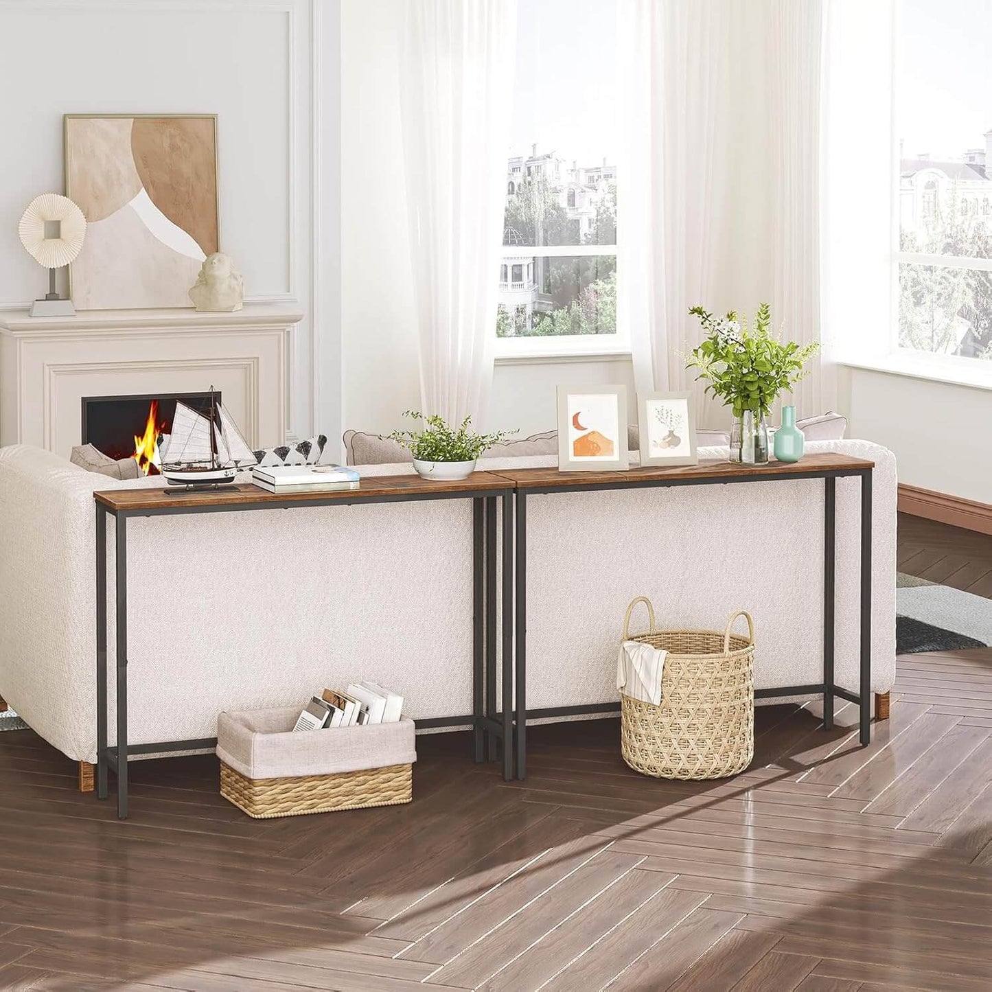 HOOBRO 39.4-inch Narrow Entryway Console Table
