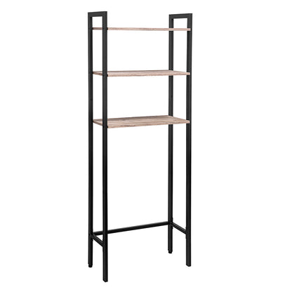 HOOBRO Over The Toilet Storage, 3-Tier Industrial Bathroom Organizer, Shelves with Adjustable Feet, Easy to Assembly